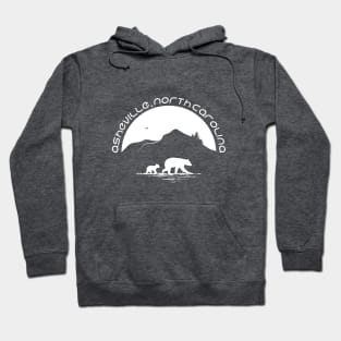 Momma Black Bear & Cubs - Asheville, NC - WO Grey 11 Hoodie